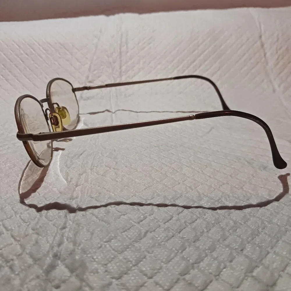 Vintage Emporio Armani Italy 080 1089 Eyeglasses Frames Champagne 49-21-135 - Picture 5 of 15